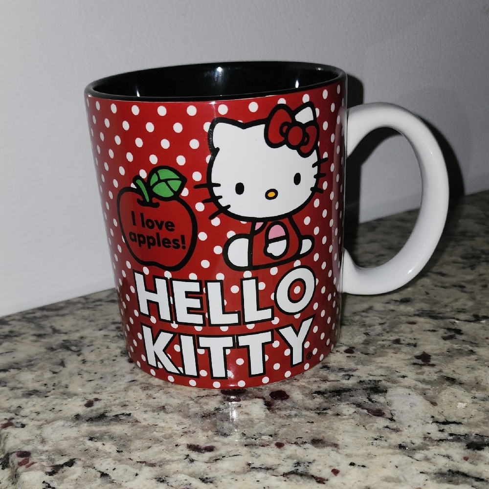 NEW Hello Kitty Red Apple Polka Dot Mug 2024 SANRIO